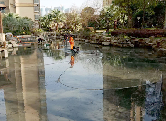 武鸣景观池淤泥清理